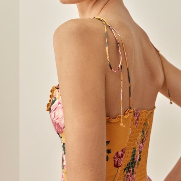 Reformation Enva Maxi Dress In Anjelica 10 NWT - Picture 4 of 11